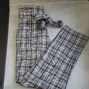 Leighton Black and White Plaid Pants
